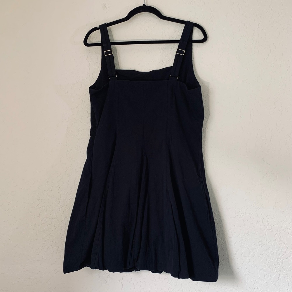 Abercrombie Fitch Dress Mila Bubble Hem Mini XL Black Square Neck Coquette Chic - Picture 4 of 12
